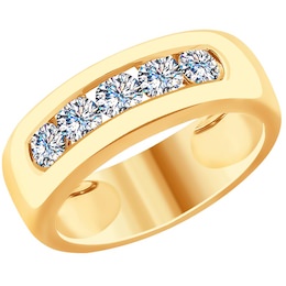 Кольцо из золота с бриллиантами 1011740