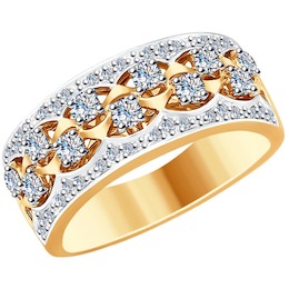 Кольцо из золота с бриллиантами 1011775