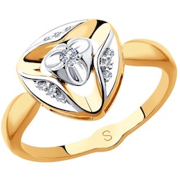 Кольцо из золота с бриллиантами 1011856
