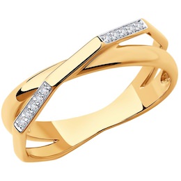 Кольцо из золота с бриллиантами 1011865
