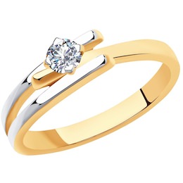 Кольцо из золота с бриллиантом 1011900