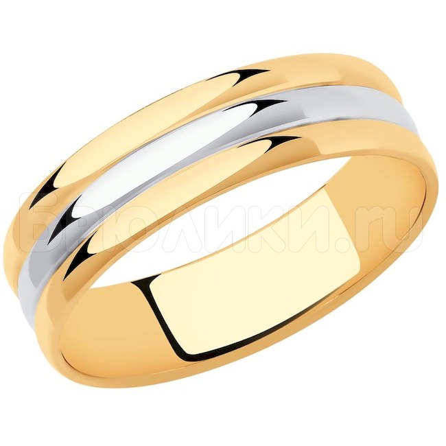 Кольцо из комбинированного золота 110233