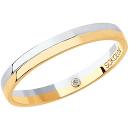 Кольцо из комбинированного золота 1114102-01