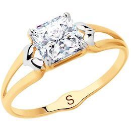 Кольцо из золота со Swarovski Zirconia 81010421
