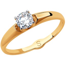 Кольцо из золота со Swarovski Zirconia 81010429