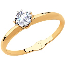 Кольцо из золота со Swarovski Zirconia 81010435