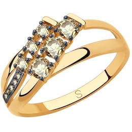 Кольцо из золота с жёлтыми Swarovski Zirconia 81010443