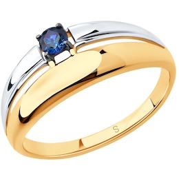 Кольцо из золота с синим Swarovski Zirconia 81010446