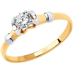 Кольцо из золота со Swarovski Zirconia 81010455
