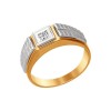 Мужское кольцо-печатка из золота 010761
