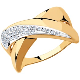 Кольцо из золота с фианитами 018274