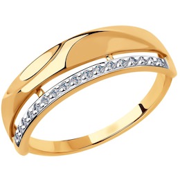 Кольцо из золота с фианитами 018367