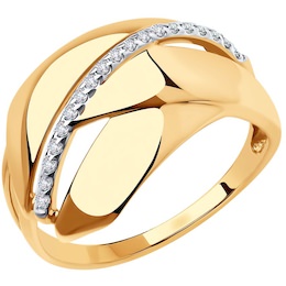 Кольцо из золота с фианитами 018508