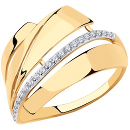 Кольцо из золота с фианитами 018511