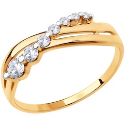 Кольцо из золота с фианитами 018523