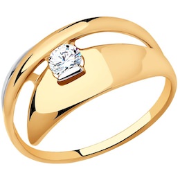 Кольцо из золота с фианитом 018577