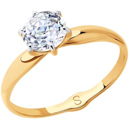 Кольцо из золота с фианитом 018598