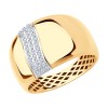 Кольцо из золота с фианитами 018619