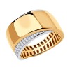 Кольцо из золота с фианитами 018627