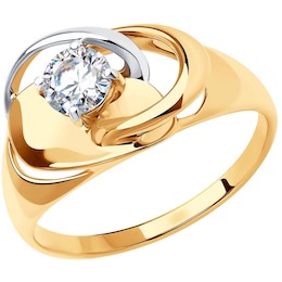 Кольцо из золота с фианитом 018650