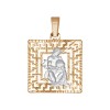 Подвеска из комбинированного золота с алмазной гранью 032230-9