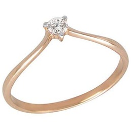 Помолвочное кольцо из золота с бриллиантом 1010084