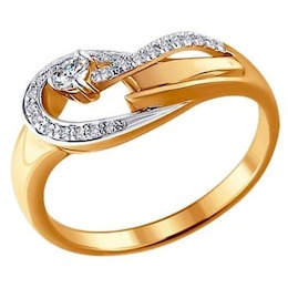 Кольцо из золота с бриллиантами 1010930