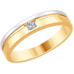 Кольцо из золота с бриллиантом 1011729