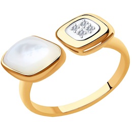 Кольцо из золота с бриллиантами 1011885