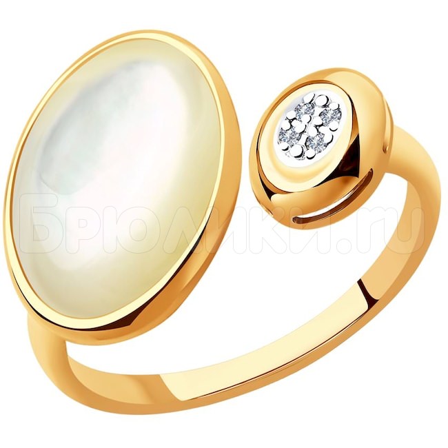 Кольцо из золота с бриллиантами 1011886