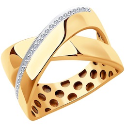 Кольцо из золота с бриллиантами 1011935