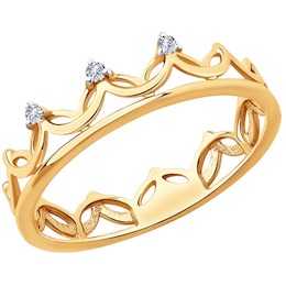 Кольцо из золота с бриллиантами 1011943