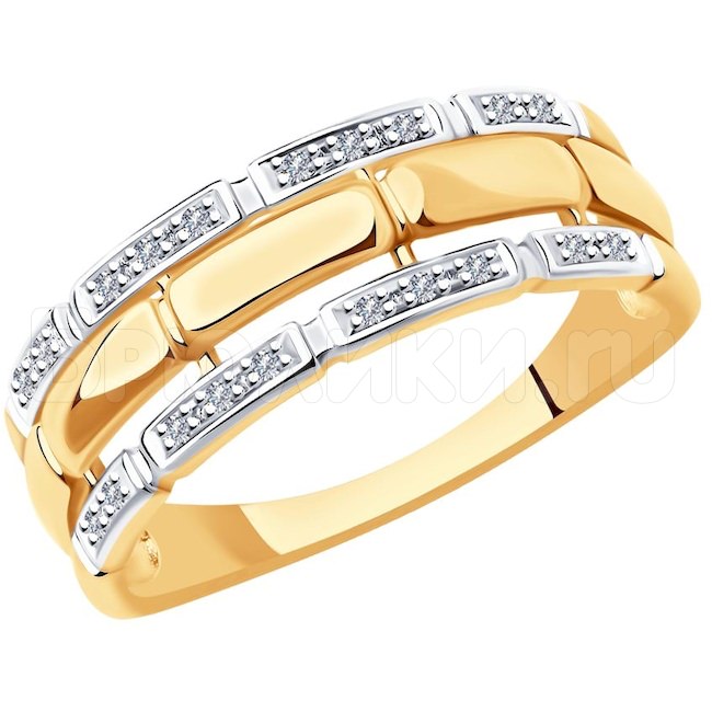 Кольцо из золота с бриллиантами 1011958