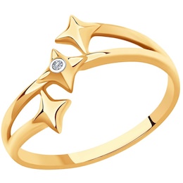 Кольцо из золота с бриллиантом 1011970-5