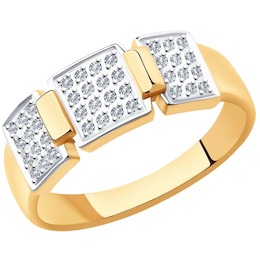 Кольцо из золота с бриллиантами 1011982