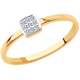 Кольцо из золота с бриллиантами 1011996