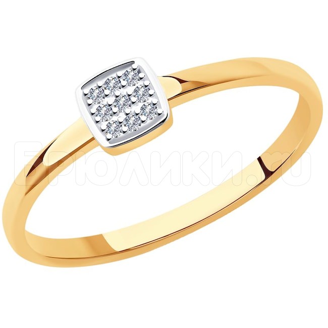 Кольцо из золота с бриллиантами 1011996