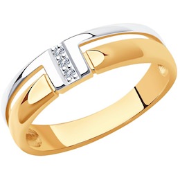 Кольцо из золота с бриллиантами 1012004