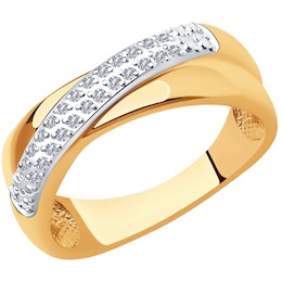 Кольцо из золота с бриллиантами 1012009