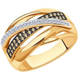 Кольцо из золота с бриллиантами 1012040