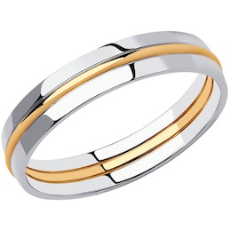 Кольцо из комбинированного золота 114140-01