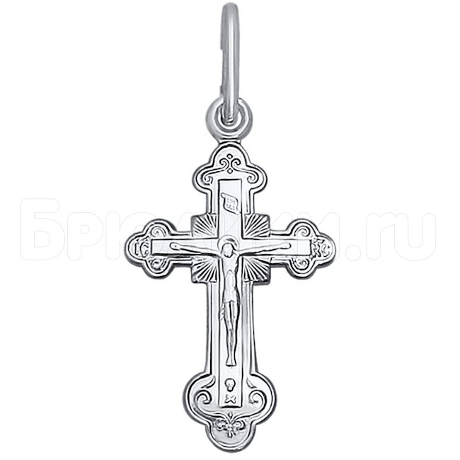 Крест из белого золота 120088-3