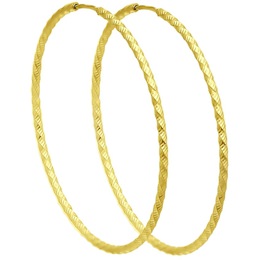 Серьги из желтого золота с алмазной гранью 140153-2