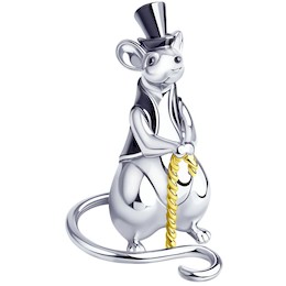 Сувенир «Крыса» из серебра 2305080017