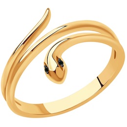Кольцо из золота с чёрными бриллиантами 7010068