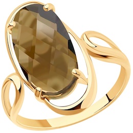 Кольцо из золота с раухтопазом 716029