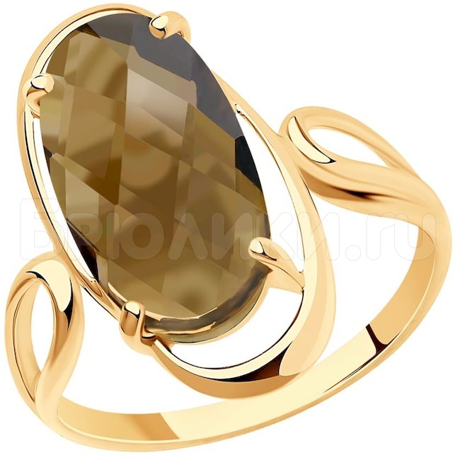 Кольцо из золота с раухтопазом 716029