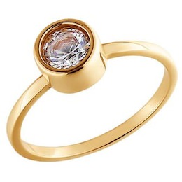 Кольцо из золота со swarovski zirconia 81010113