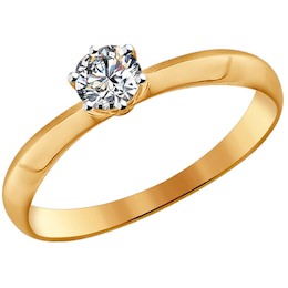 Кольцо из золота со Swarovski Zirconia 81010225-4