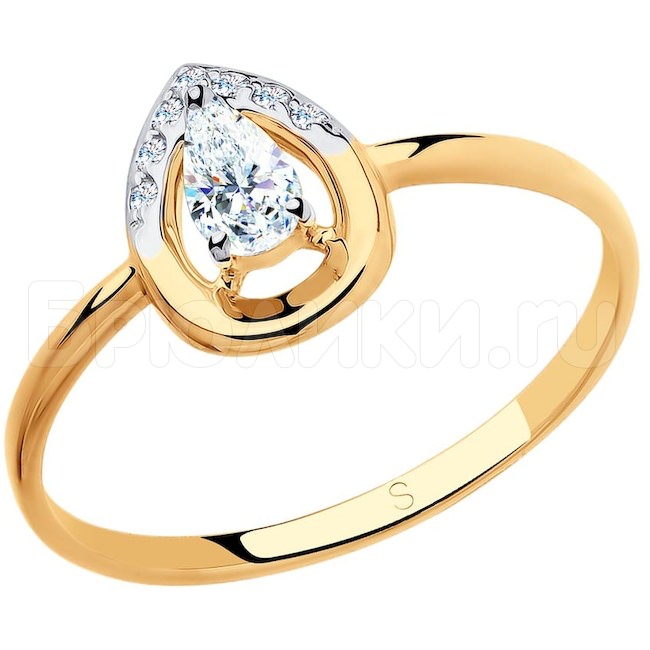 Кольцо из золота со Swarovski Zirconia 81010428